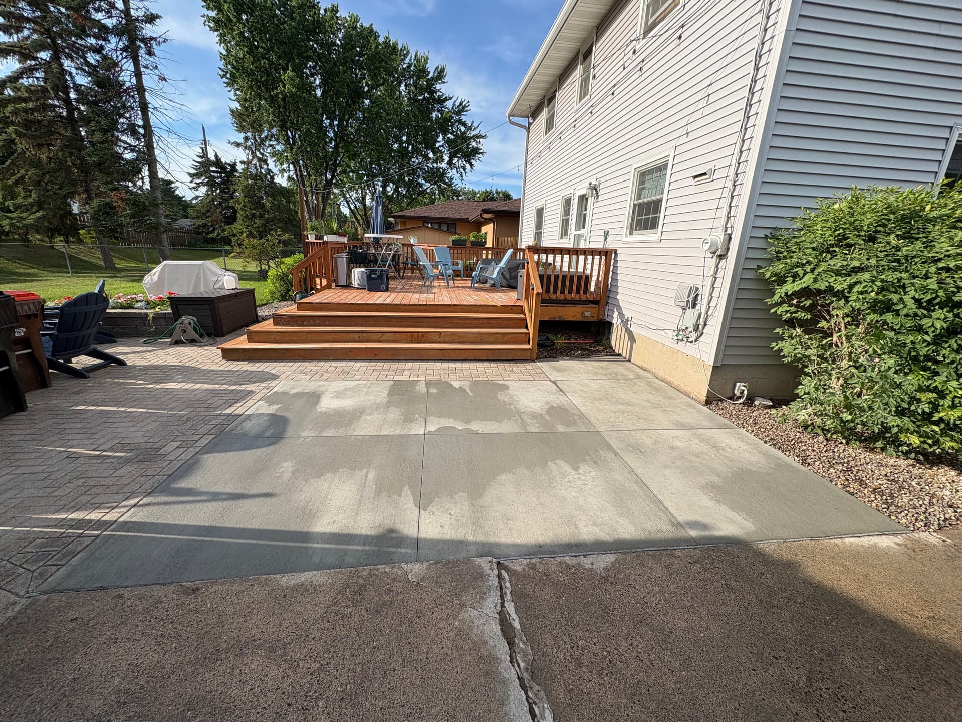 Fresh Concrete Poured and a Pergola on the Way in Maplewood image