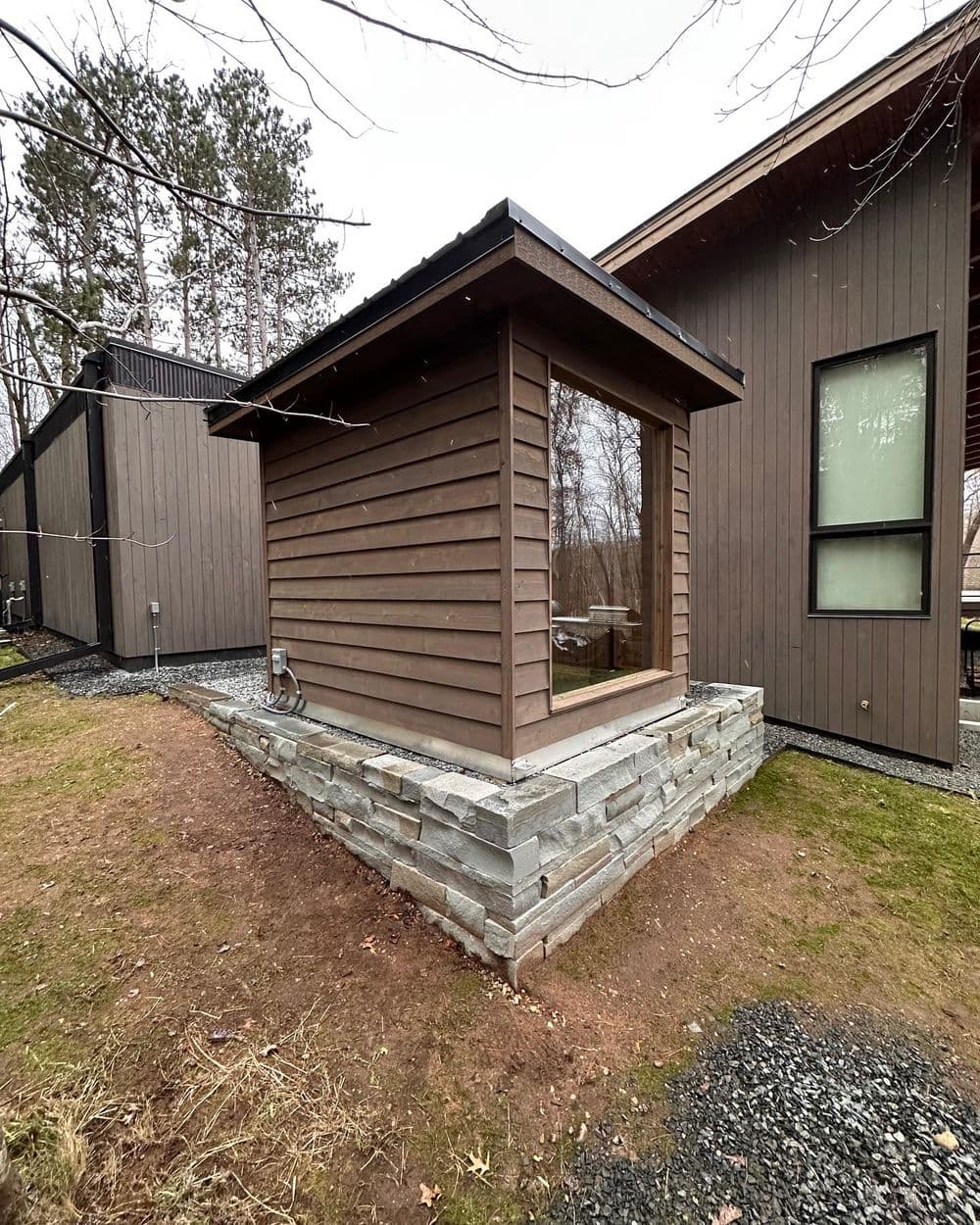 Project Custom Sauna and Stone Platform Installation image