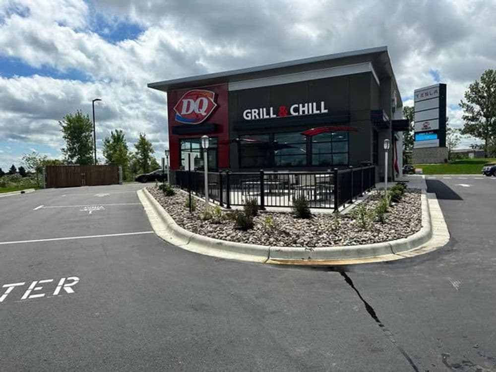 Commercial Landscape Installation for DQ Grill & Chill image
