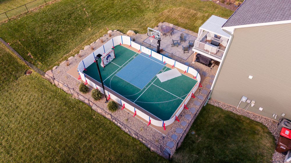 Gallery photos for Stunning Backyard Sports Court Installation in Cottage Grove: Image #7